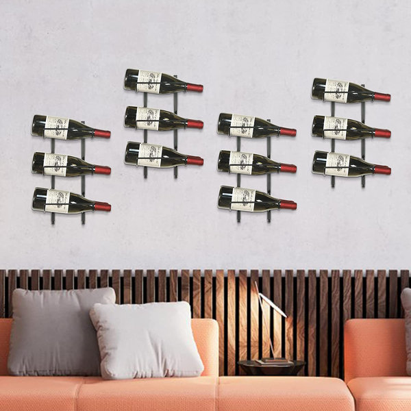 Belfry Kitchen 24 Bottle Wall Mounted Wine Rack ,Adjustable And